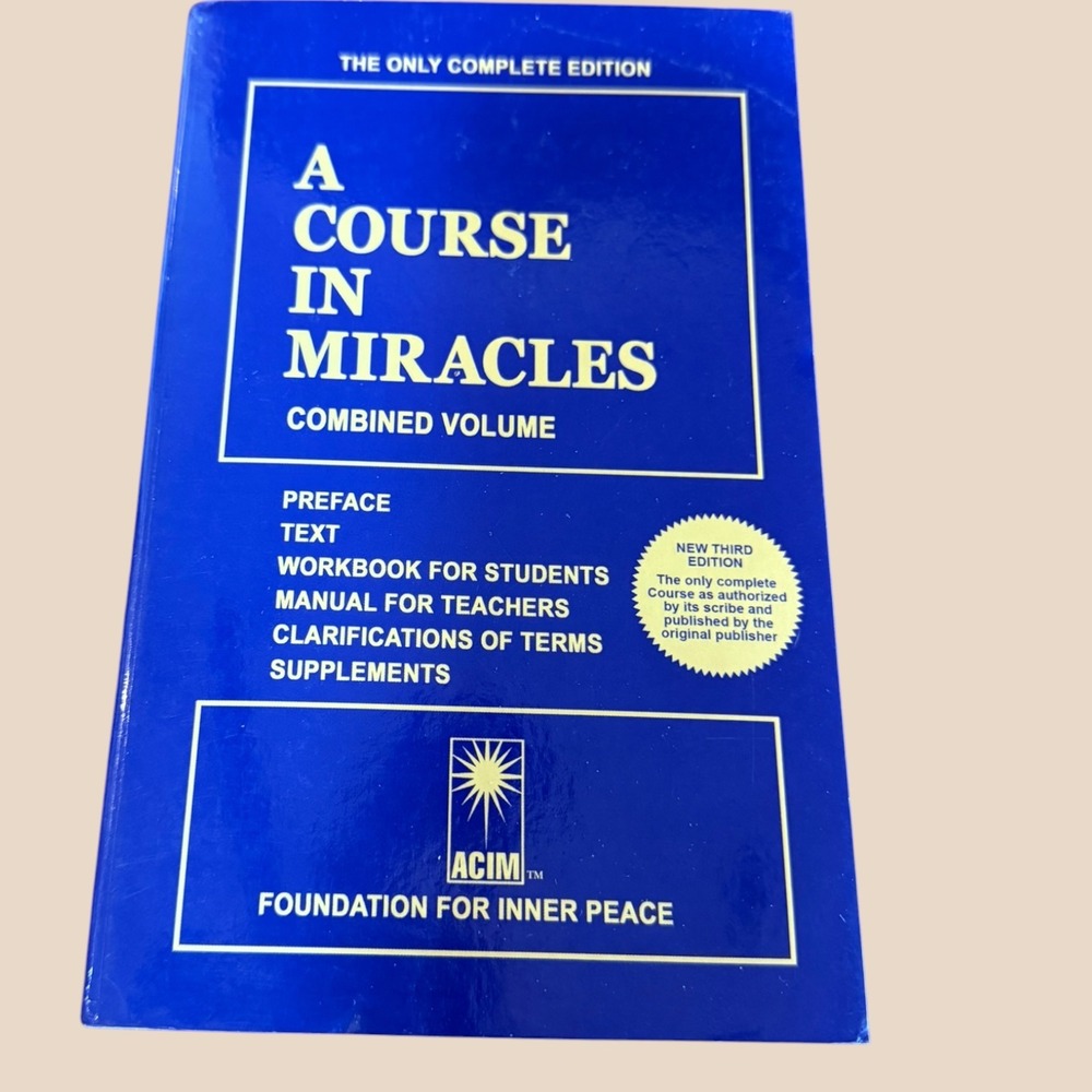 A Course In Miracles Combined Volume Third Edition Softcover ACIM CLEAN PAGES